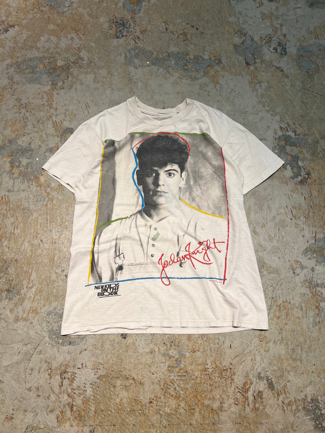 #MA147 古着 99's ニュー･キッズ･オン･ザ･ブロック / ジョーダン･ナイト /  ヴィンテージ シングルステッチ プリントTシャツ/サイズM相当