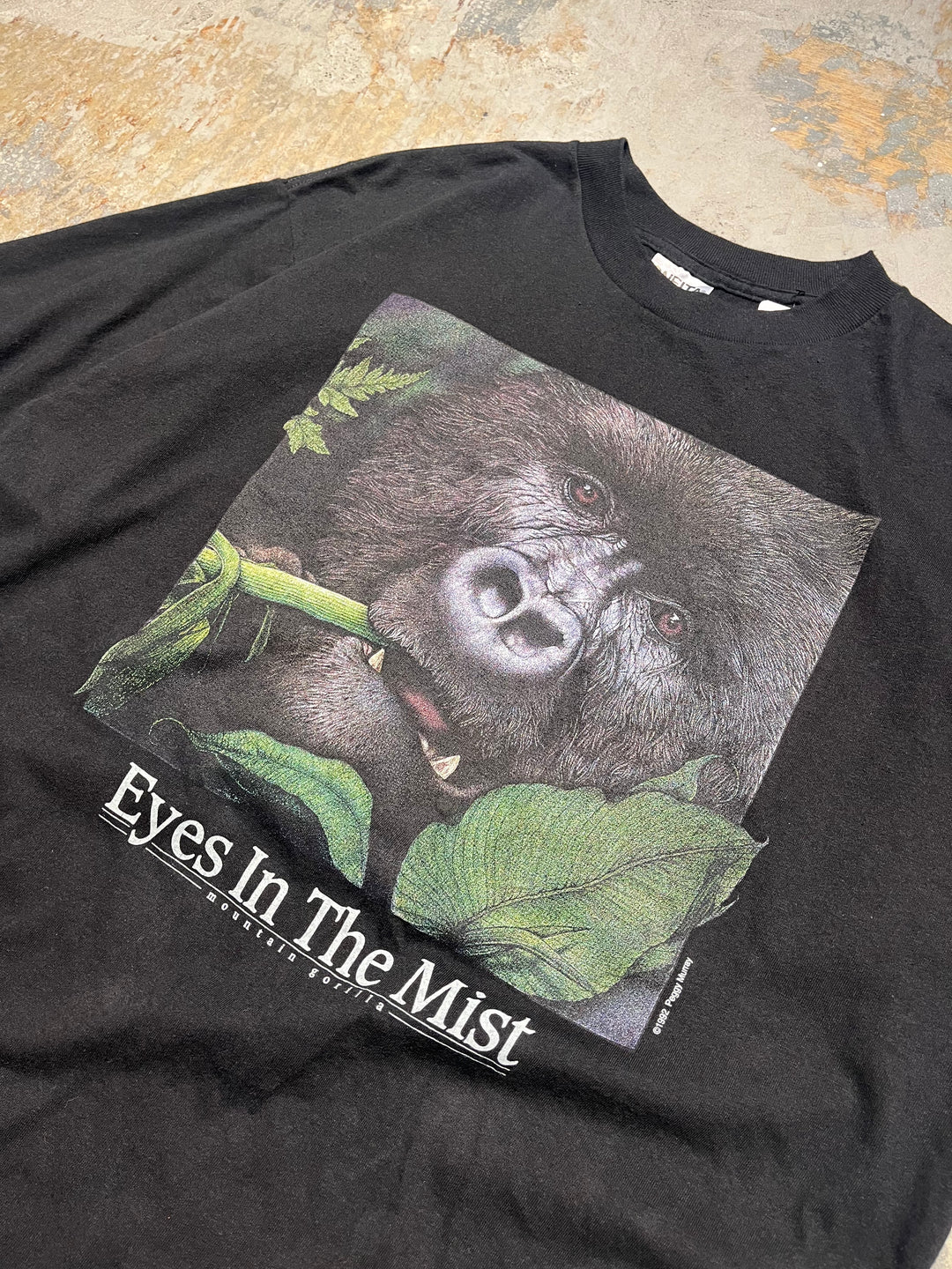 #MA119 古着 USA製 92's ONEITA/オニータ/ゴリラ グラフィック/ヴィンテーシングルステッチ Tシャツ/サイズXL